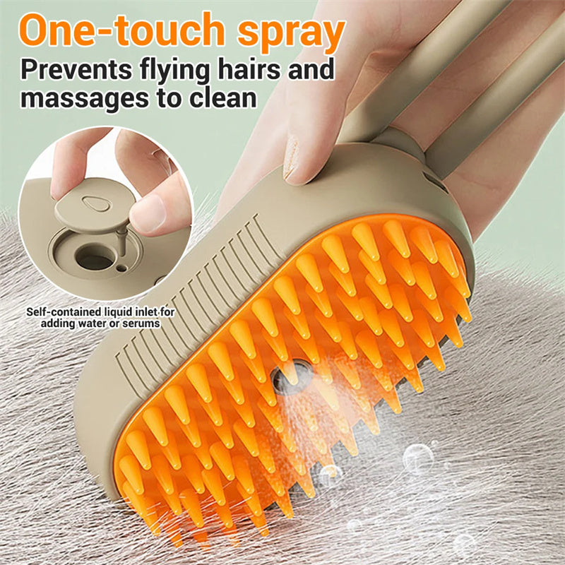 Trail & Treat™ 3-in-1 Pet Grooming Steam Brush